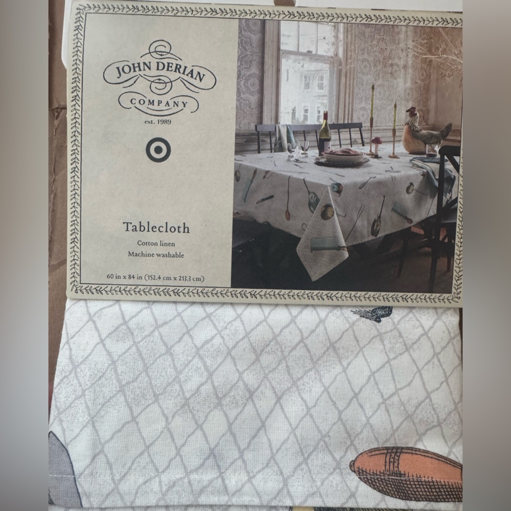 John Derian Tablecloth 60inx84in